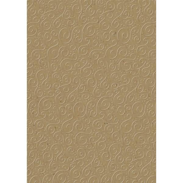 Bastelkarton Milano A4 geprägt natur grau