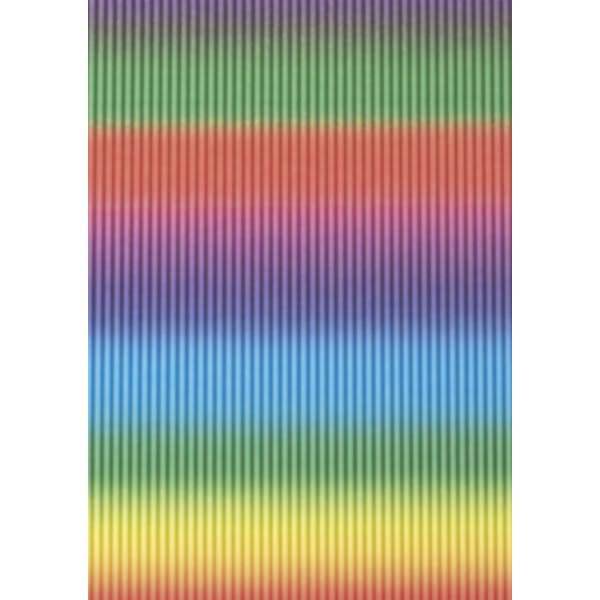 Bastellwellkarton 300g/qm 50x70cm E-Welle Regenbogen