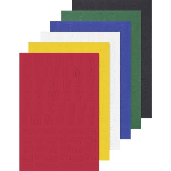 Fotokarton-Bastelmappe Zahlen / Buchstaben 300 g/qm 23x33cm farbig sortiert
