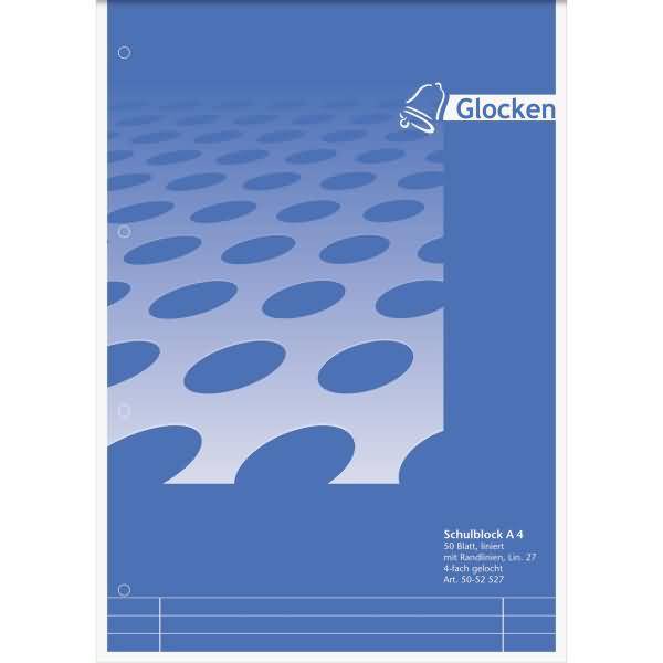 Schreibblock A4 70g/qm 80 Blatt 4-fach gelocht liniert