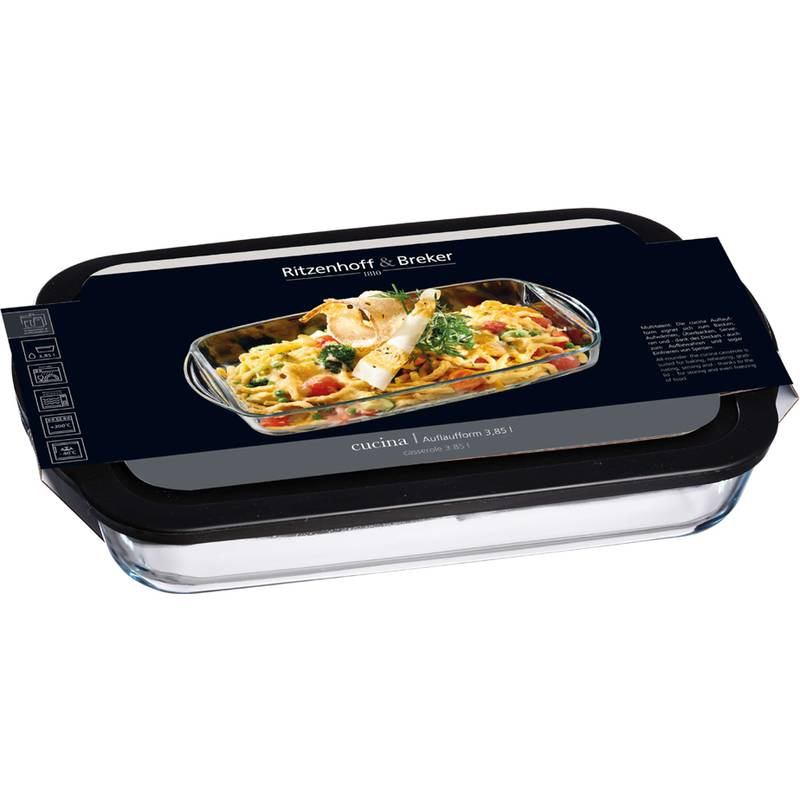 Ritzenhoff & Breker Auflaufform CUCINA, aus Glas, 3,85 Liter