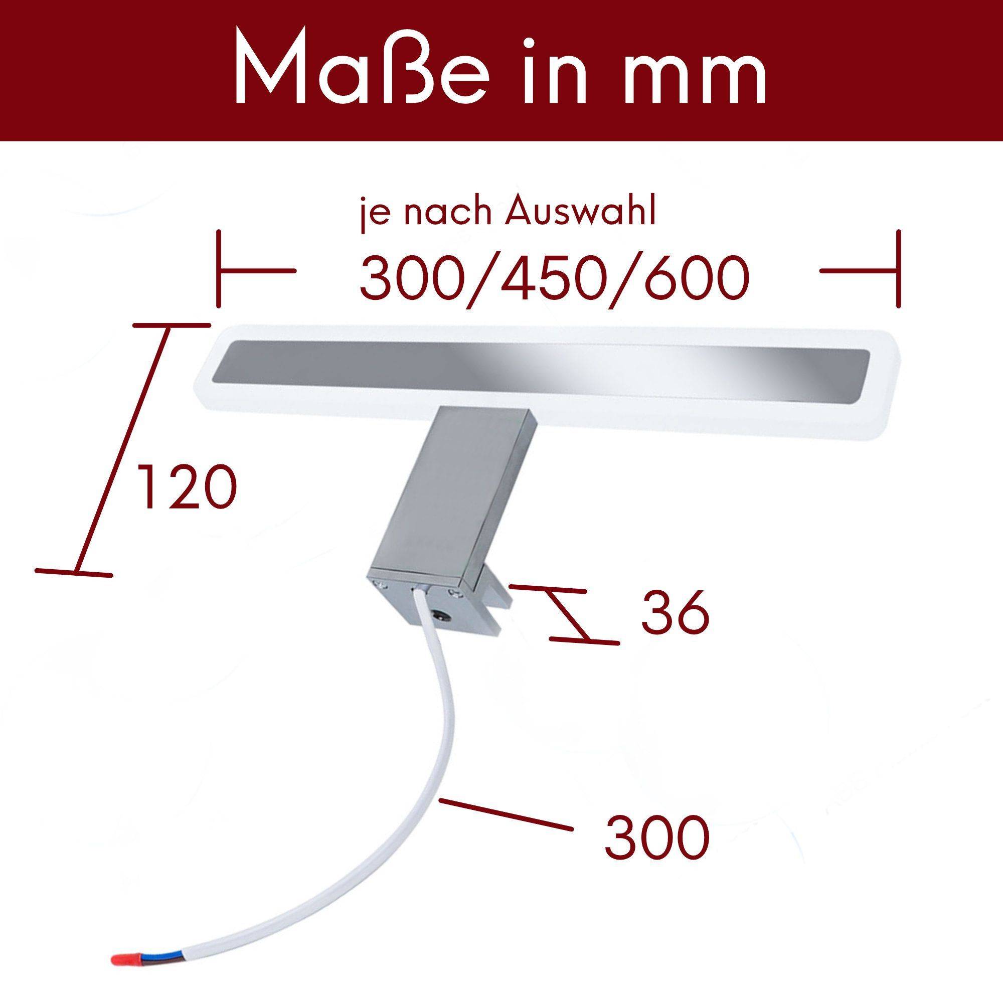 kalb | Mera LED Badleuchte Badlampe Spiegellampe Spiegelleuchte 230V neutralweiss
