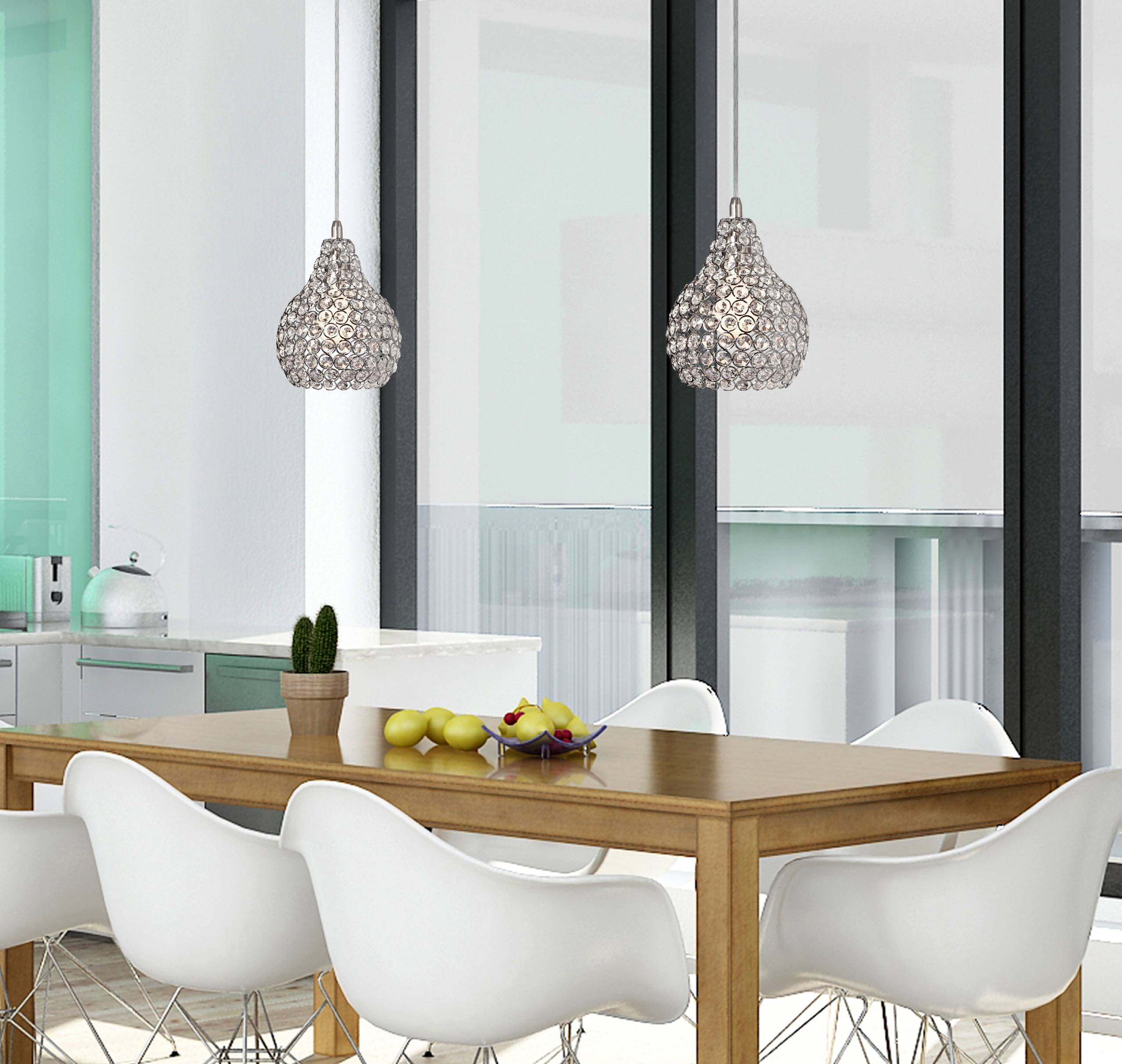 Pendelleuchte Kelcie Nickel gebürstet