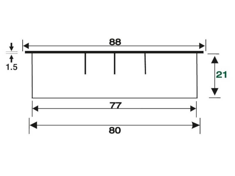 TecLines TKD002E Tisch Kabeldurchführung 80mm, Edelstahl Optik