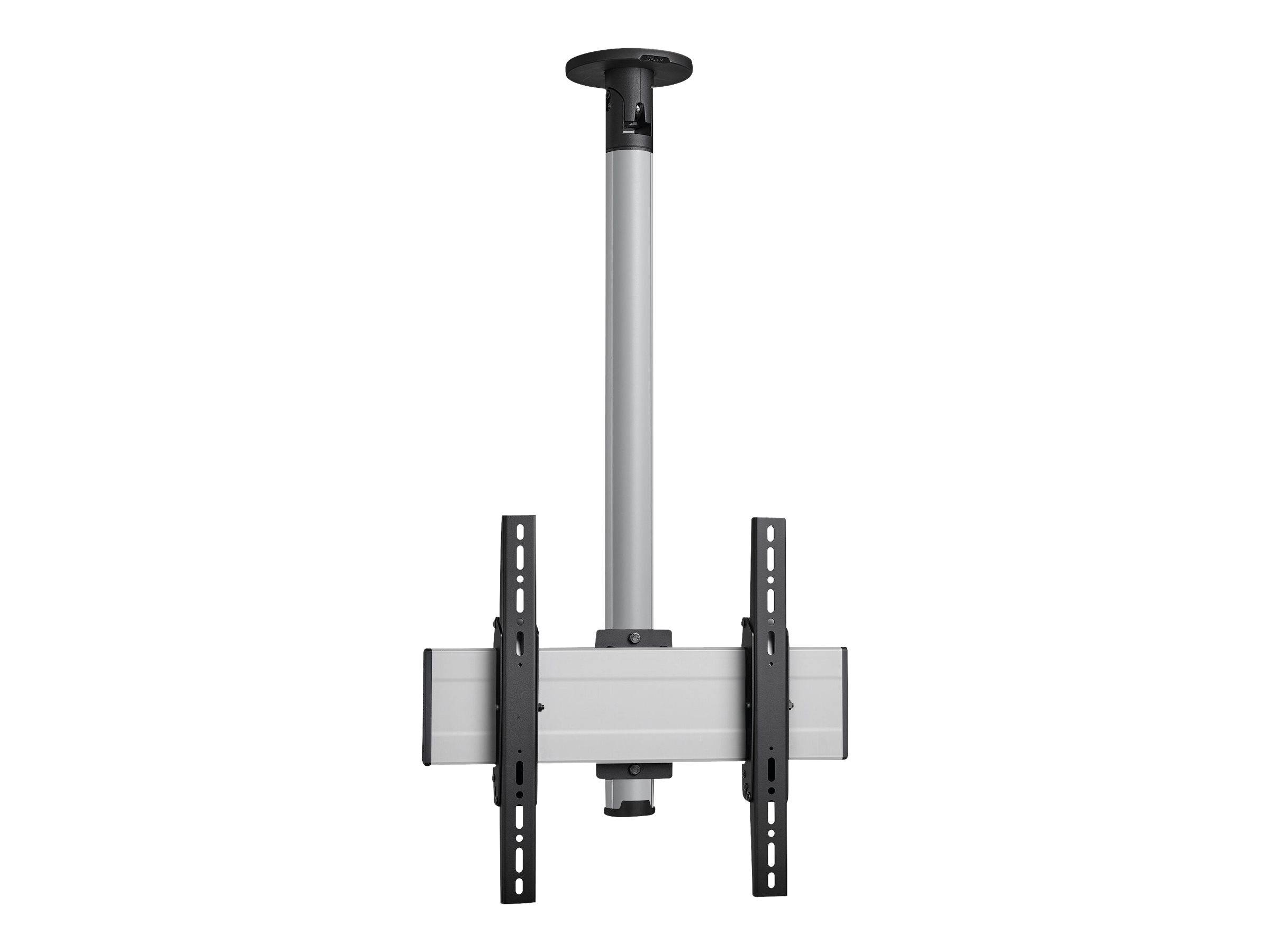 Deckenhalterung mit verstellbarem Arm und VESA-kompatibler TV-Unterstützung, geeignet für die Installation von Flachbildschirmen.