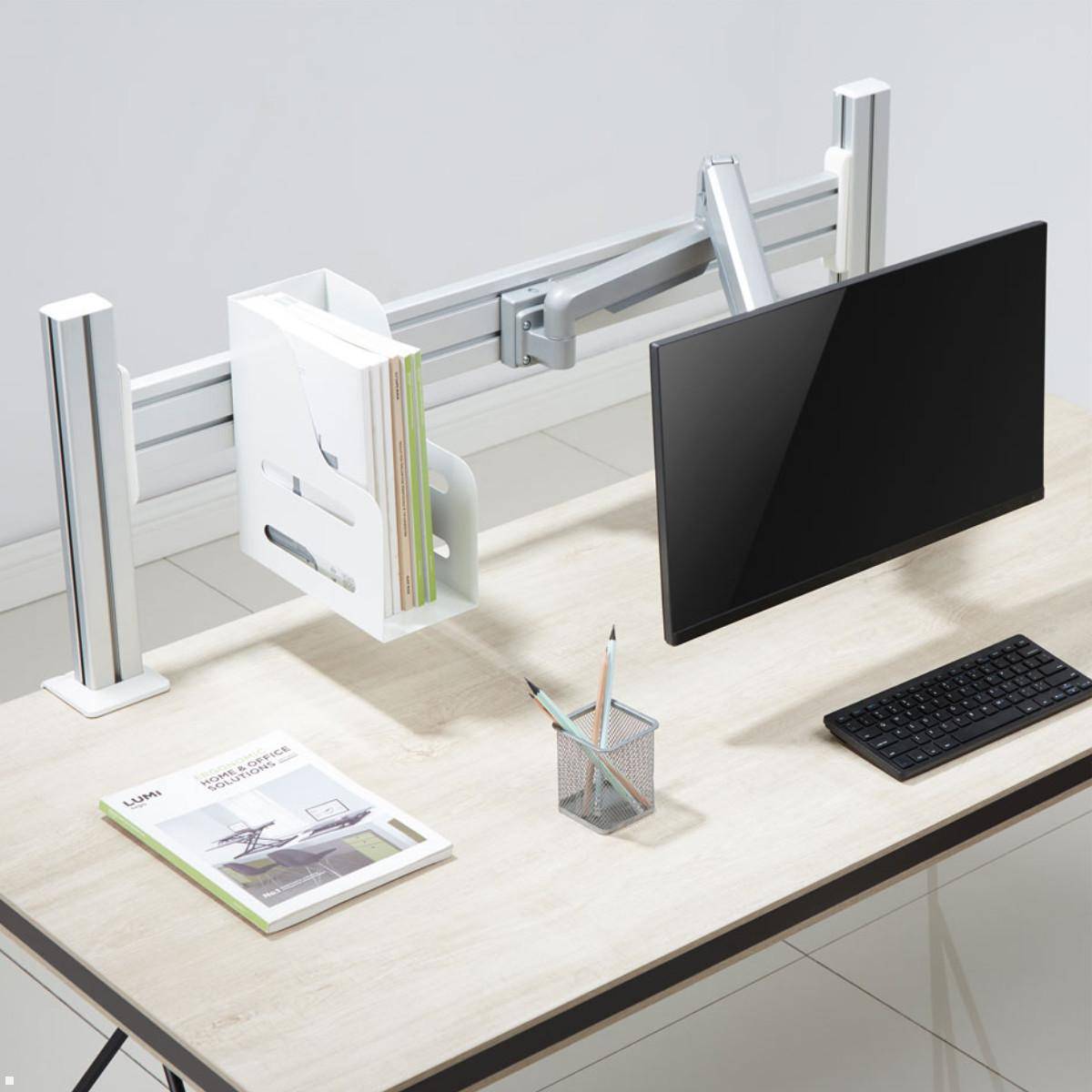 MonLines MSH002 Slatwall Tischhalterung 1m, silber