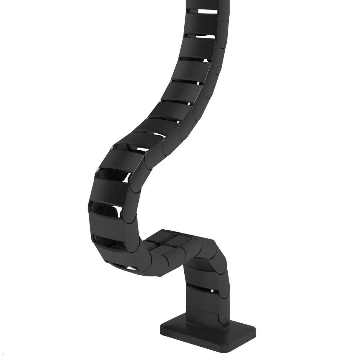 Dataflex Addit Kabelführung/Kabelwurm für Steh-Sitz Tisch 130 cm, schwarz (34.47...