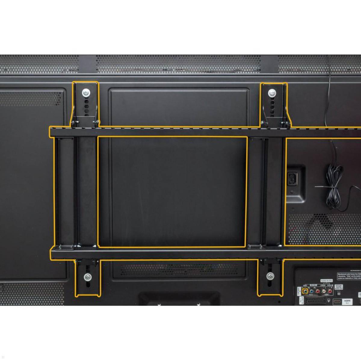 MonLines MSM08 elektrisch schwenkbare TV Wandhalterung bis 75 Zoll, schwarz