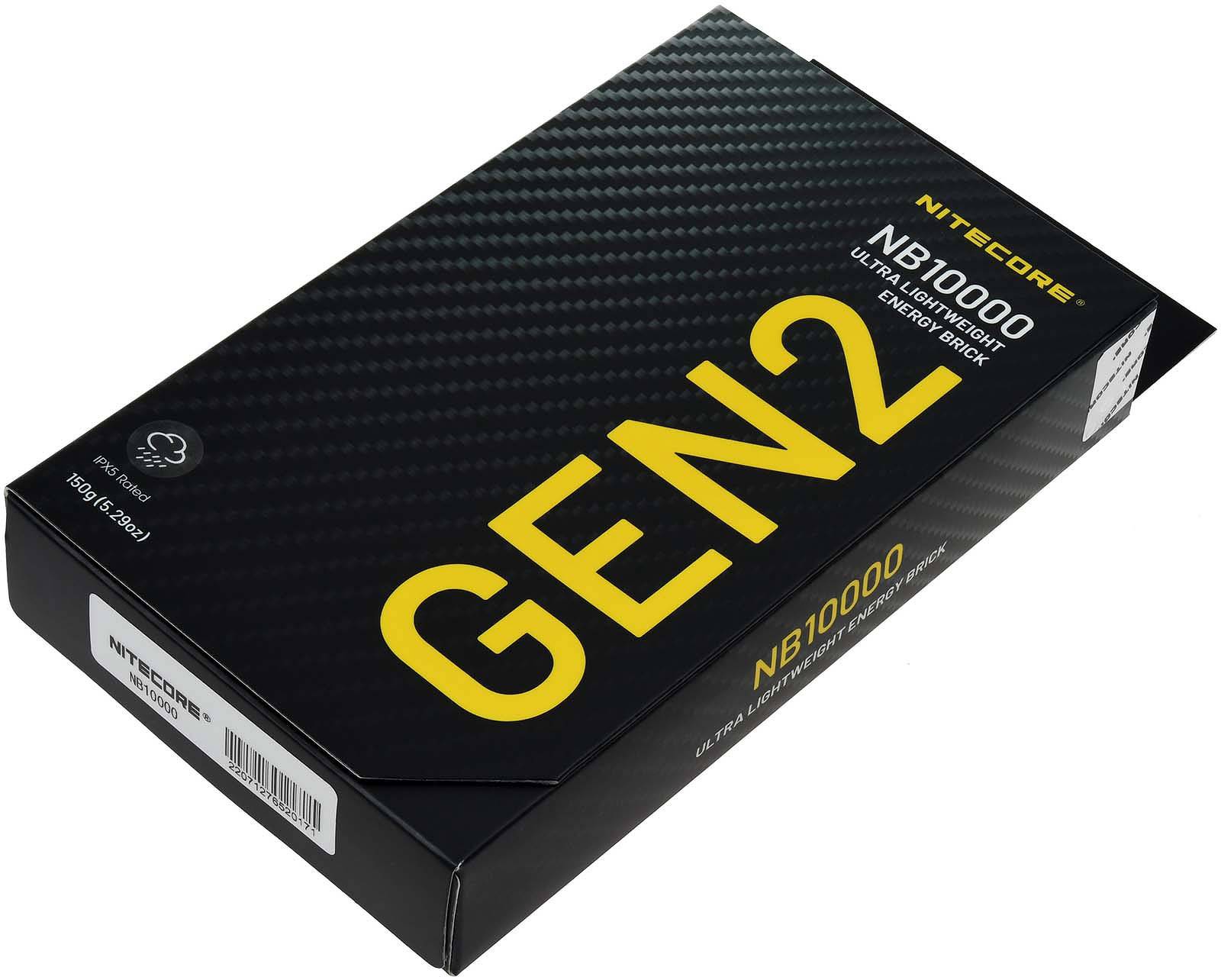 Nitecore Powerbank NB10000, 10Ah, ultra-leicht, USB-A & USB-C, z.B. für Trail-Lauf-Sport, 5V, Li-Ion