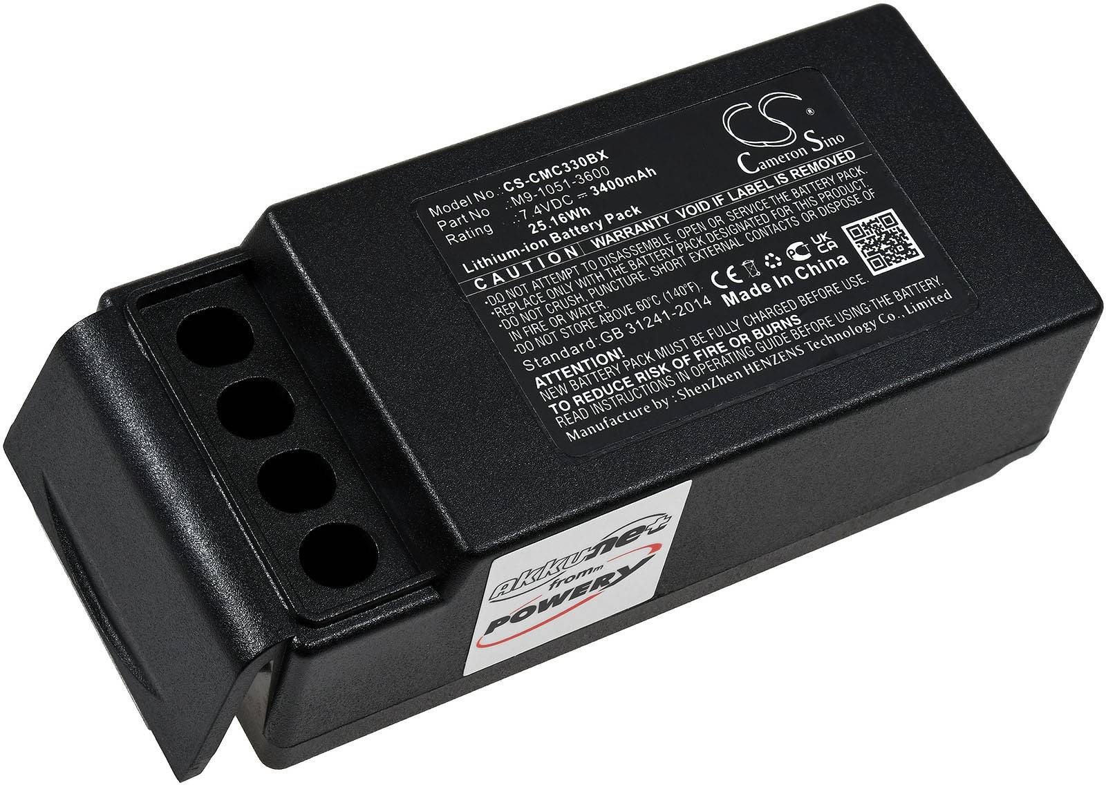 Powery XXL-Akku passend für Kran-Fernsteuerung Cavotec MC3300 / Typ M9-1051-3600, 7,4V, Li-Ion