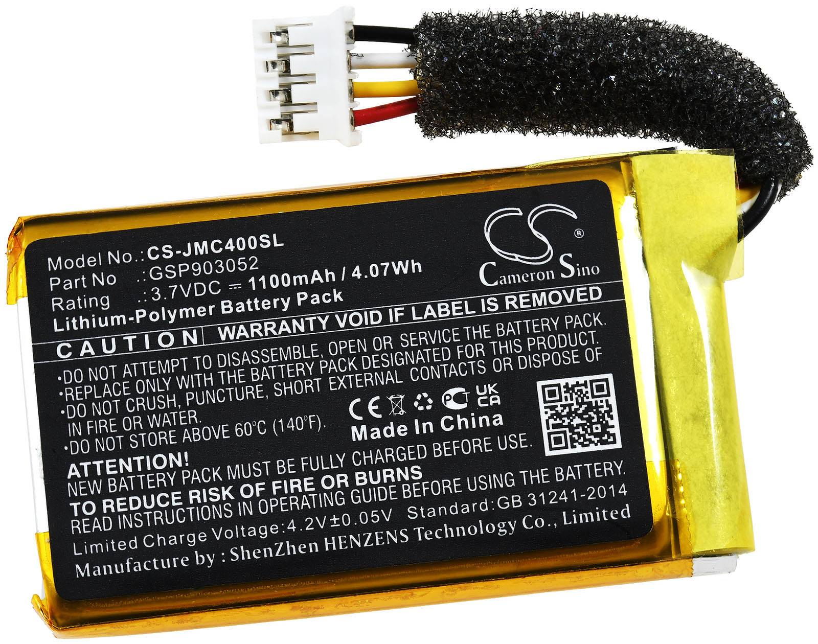 Powery Akku passend für Lautsprecher, Speaker JBL Clip 4, Typ GSP903052, 3,7V, Li-Polymer
