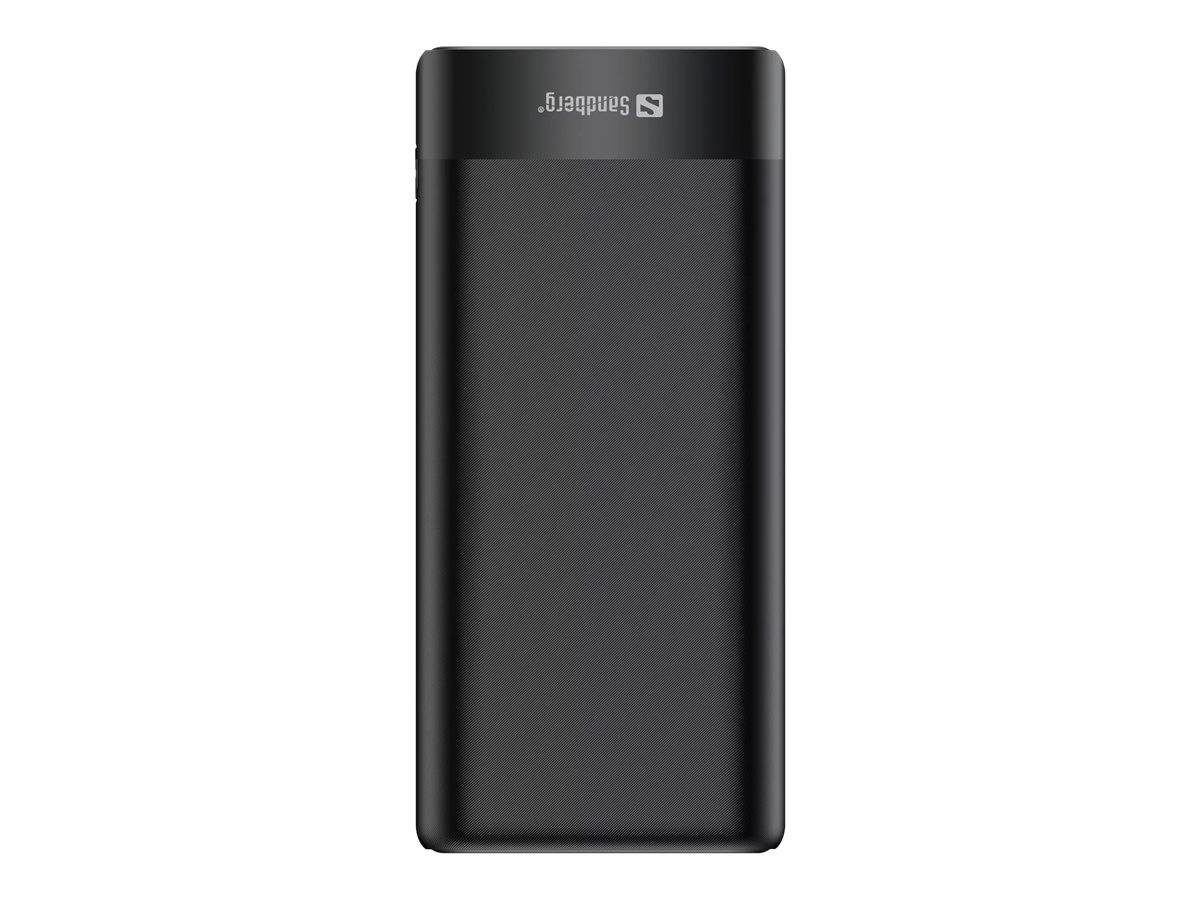 Sandberg - Powerbank - 20000 mAh - 74.4 Wh - 3.25 A - QC 3.0, PD - 3 Ausgabeanschlussstellen (2 x USB, 24 pin USB-C)