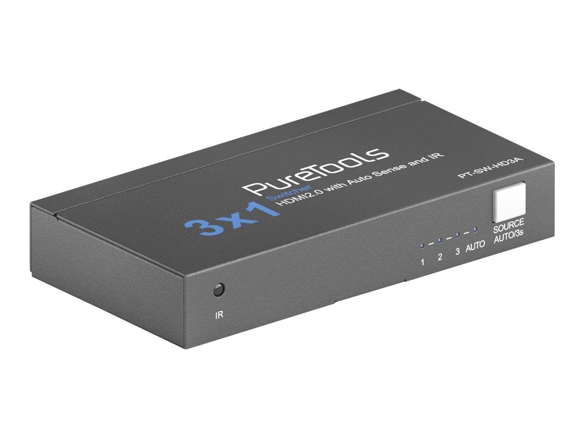 PURELINK - PureTools PT-SW-HD3A - Mit Auto Sense - Video/Audio-Schalter