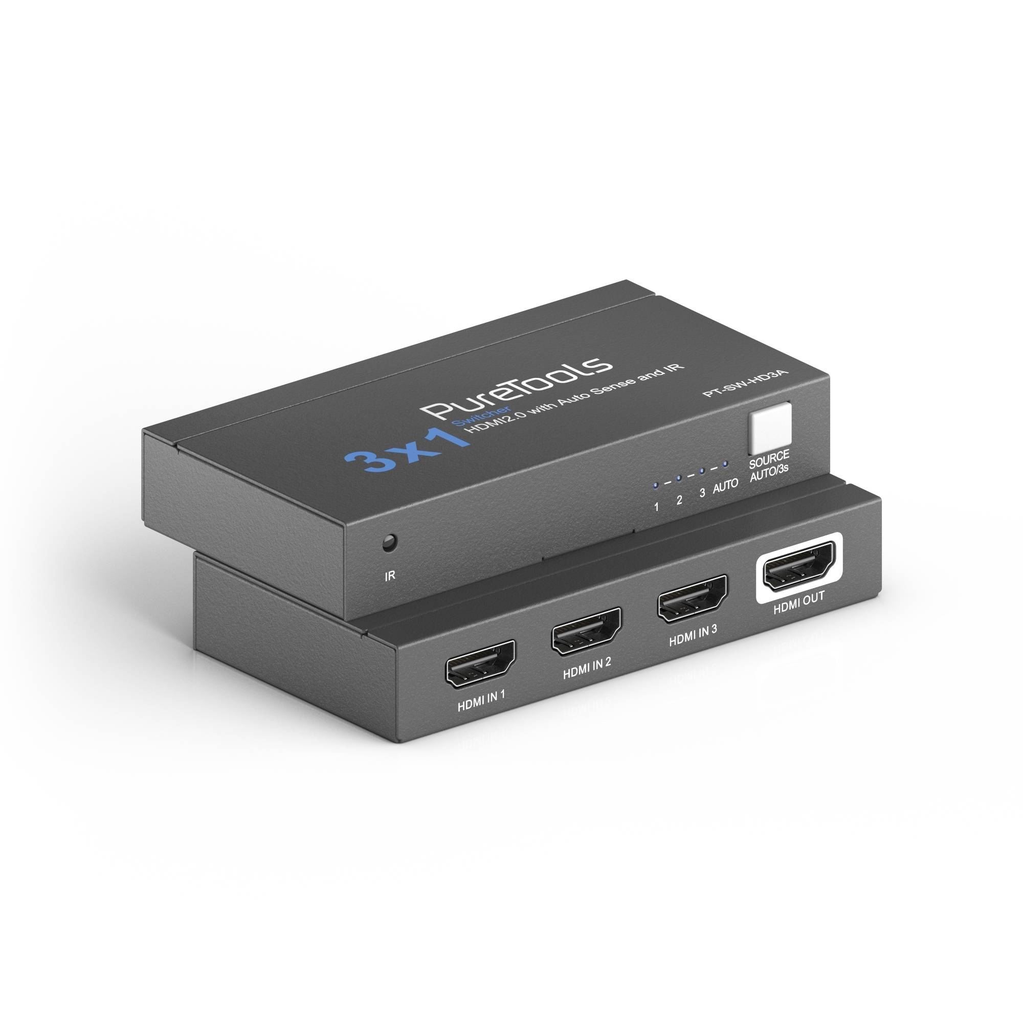 PURELINK - PureTools PT-SW-HD3A - Mit Auto Sense - Video/Audio-Schalter