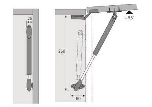 Klappenstütze Lift Basic STA 3.2kg HETTICH