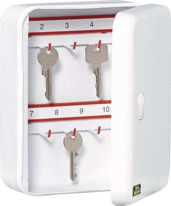 Schlüsselbox CS 42 V-PZ H310xB235xT75mm grau Stahlbl.Anz.Hak.42 BURG-WÄCHTER