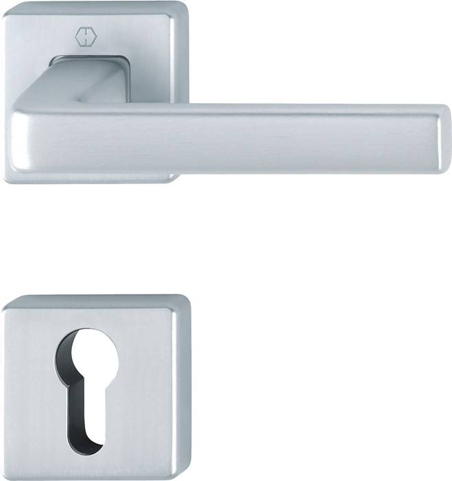 Rosettengrt.Dublin 1124/843KV/843KVS Alu.F1 eck.PZ DIN L/R D/D HOPPE