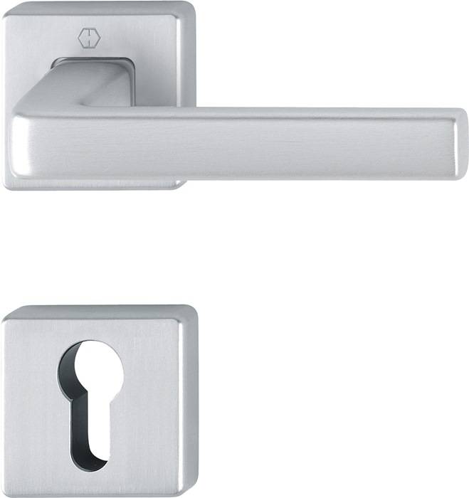 Rosettengrt.Dublin 1124/843KV/843KVS Alu.F94-1 eck.PZ DIN L/R D/D HOPPE