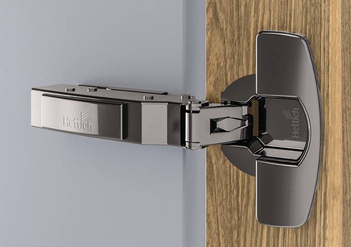 110Grad-Scharnier Sensys 8645i 12,5 mm vorlieg m vorm.Spreizmuff schwarz HETTICH