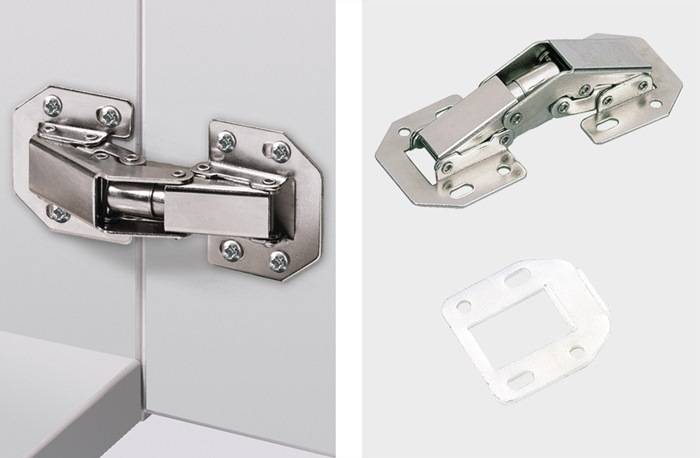 Aufschraubscharnier m.Feder vorliegend/halb vorliegend/einliegend vern.HETTICH