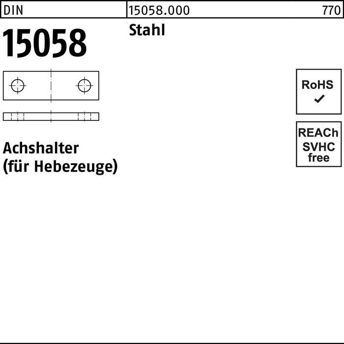 Achshalter DIN 15058 30x 8 Stahl 25 Stück