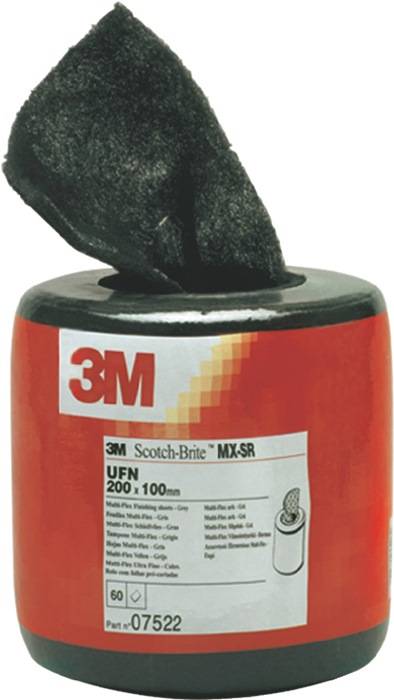 Eine Rolle von 3M Scotch-Brite MX-SR Utility Bodenreinigungspads, die zum Reinigen und Polieren von Oberflächen verwendet werden.