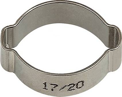 Schlauchklemme 2-Ohr VA 1.4301 (W4) Spannber.17-20mm 50St./Beutel RIEGLER
