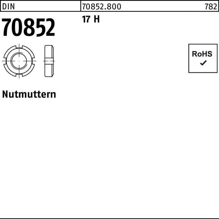 Nutmutter DIN 70852 M70x 1,5 17 H 1 Stück