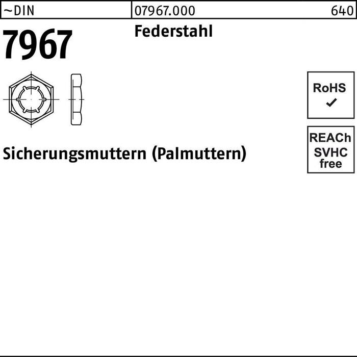 Sicherungsmutter DIN 7967 M16 Federstahl 500 Stück