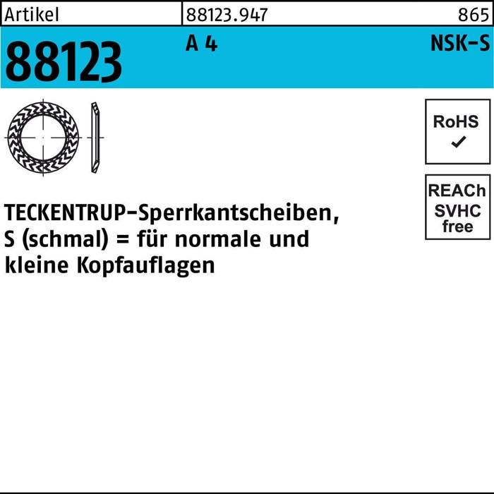 Sperrkantscheibe R 88123 NSK-S 5 A 4 1000 Stück TECKENTRUP