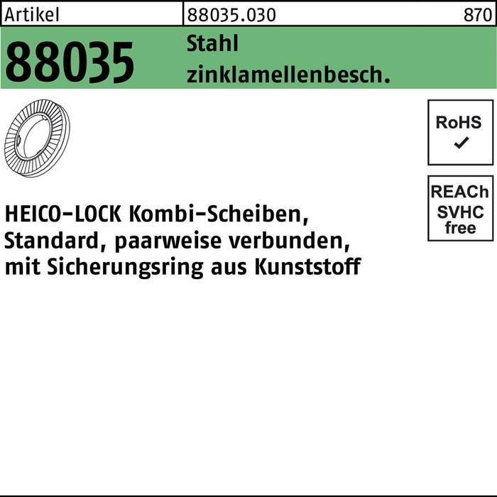 Kombischeibe R 88035 HKS-10 Stahl flZnnc 200 Stück HEICO