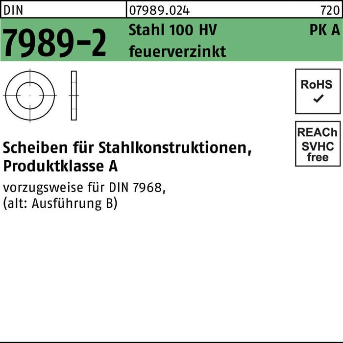 SCHEIBEN 7989-2', Stahlscheiben feuerverzinkt. Produktklasse: Stahlbauteile, normkonform.