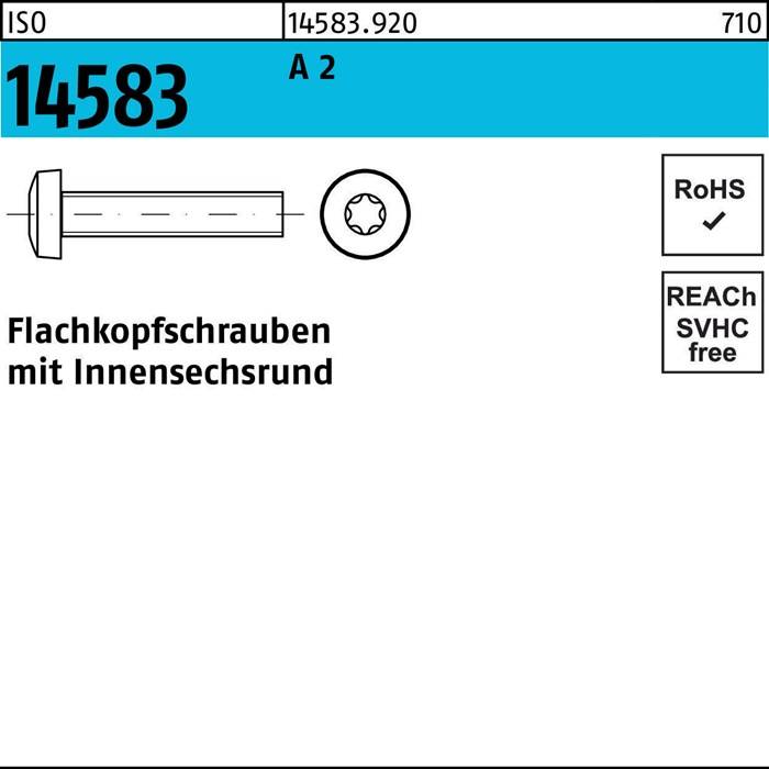 Flachkopfschraube ISO 14583 ISR M4x 40 A 2 500 Stück
