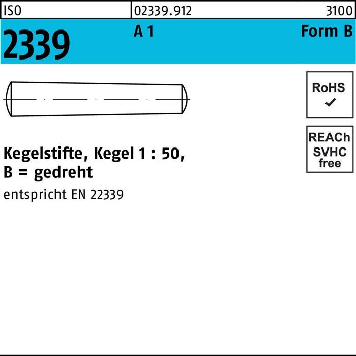 Kegelstift ISO 2339 gedreht 3x 14 A 1 Kegel 1:50 50 Stück
