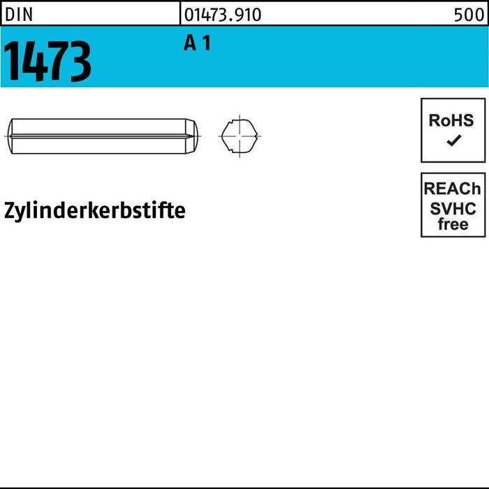 Zylinderkerbstift DIN 1473 2x 16 A 1 100 Stück