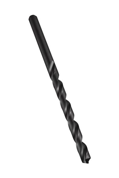 Ein schwarzer Spiralbohrer mit einer Spiralform zum Durchbohren von Materialien.