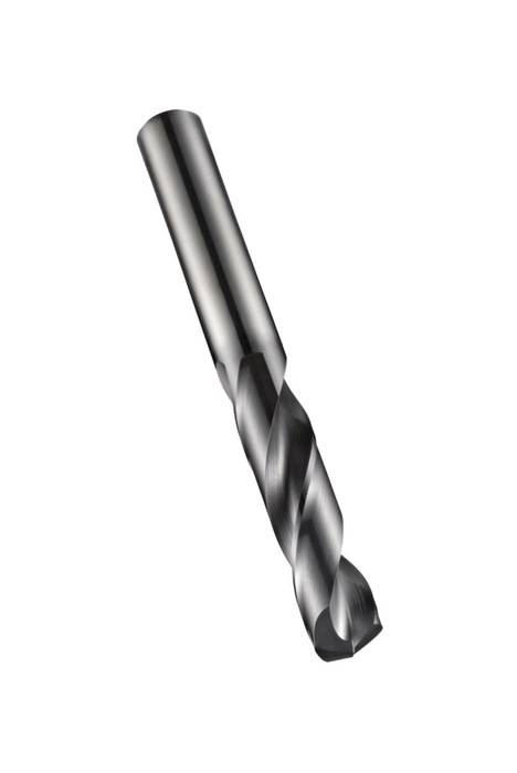 Ein Metallbohrer mit einer Spiralnutengestaltung, der zum Bohren von Löchern in harten Materialien verwendet wird.