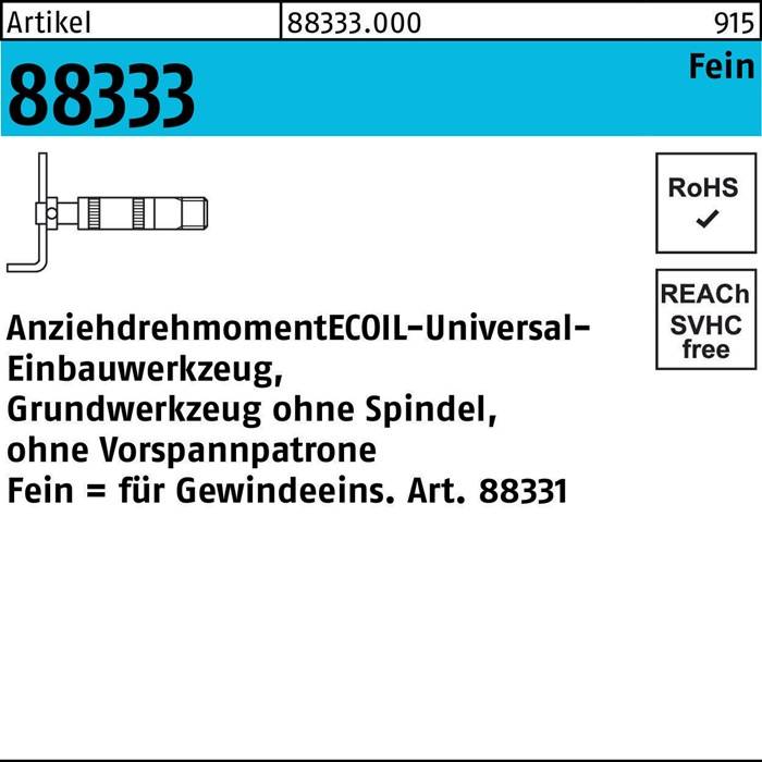 Einbauwerkzeug R 88333 Grundteil NR. 4 M14 -M16 Stahl 1 Stück AMECOIL
