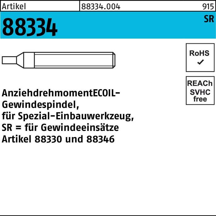 Gewindespindel R 88334 f.Einbauwerkzeug SR M16/Nr.2 Stahl 1 Stück AMECOIL