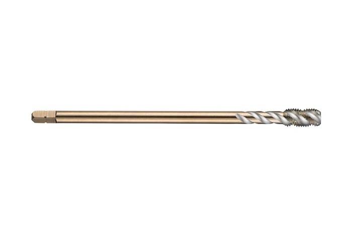 Ein Metallbohrer oder Schneckenbohrer mit einer Spiralform, der zum Bohren in Materialien wie Holz oder Metall verwendet wird.