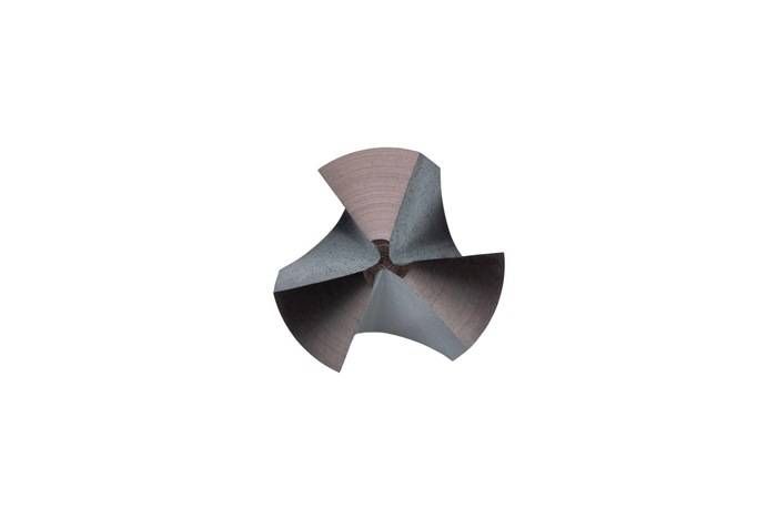 Ein Bohrer mit einer konischen Spitze und Spiralrillen, der zum Schneiden und Bohren in verschiedene Materialien verwendet wird.