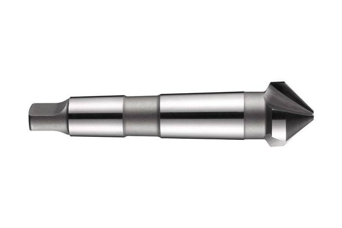 Ein Metallbohrer mit einer scharfen Spitze und einem zylindrischen Körper, der zum Bohren von Löchern in verschiedenen Materialien verwendet wird.