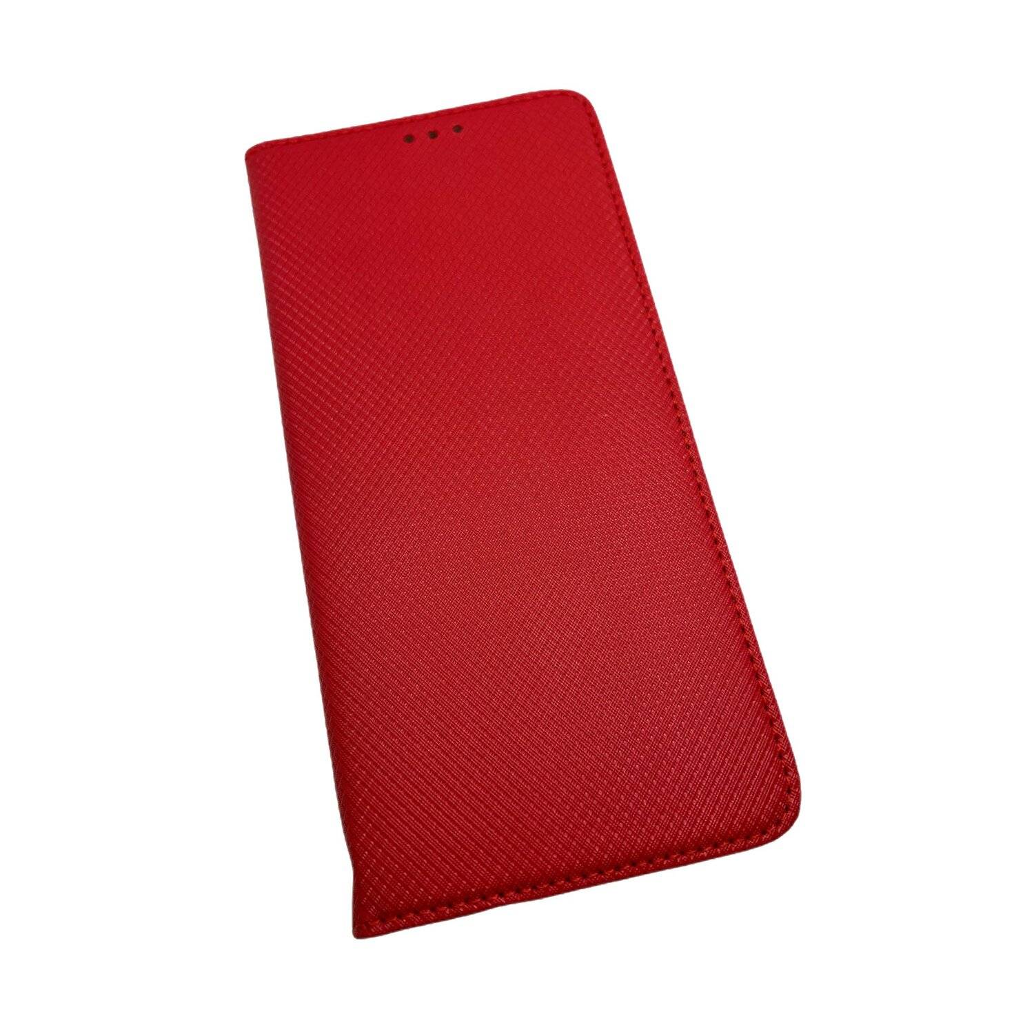 Elegante Buch-Tasche Hülle Smart Magnet für MOTOROLA MOTO G60S Leder Optik Wallet Book-Style Cover Schale in Rot