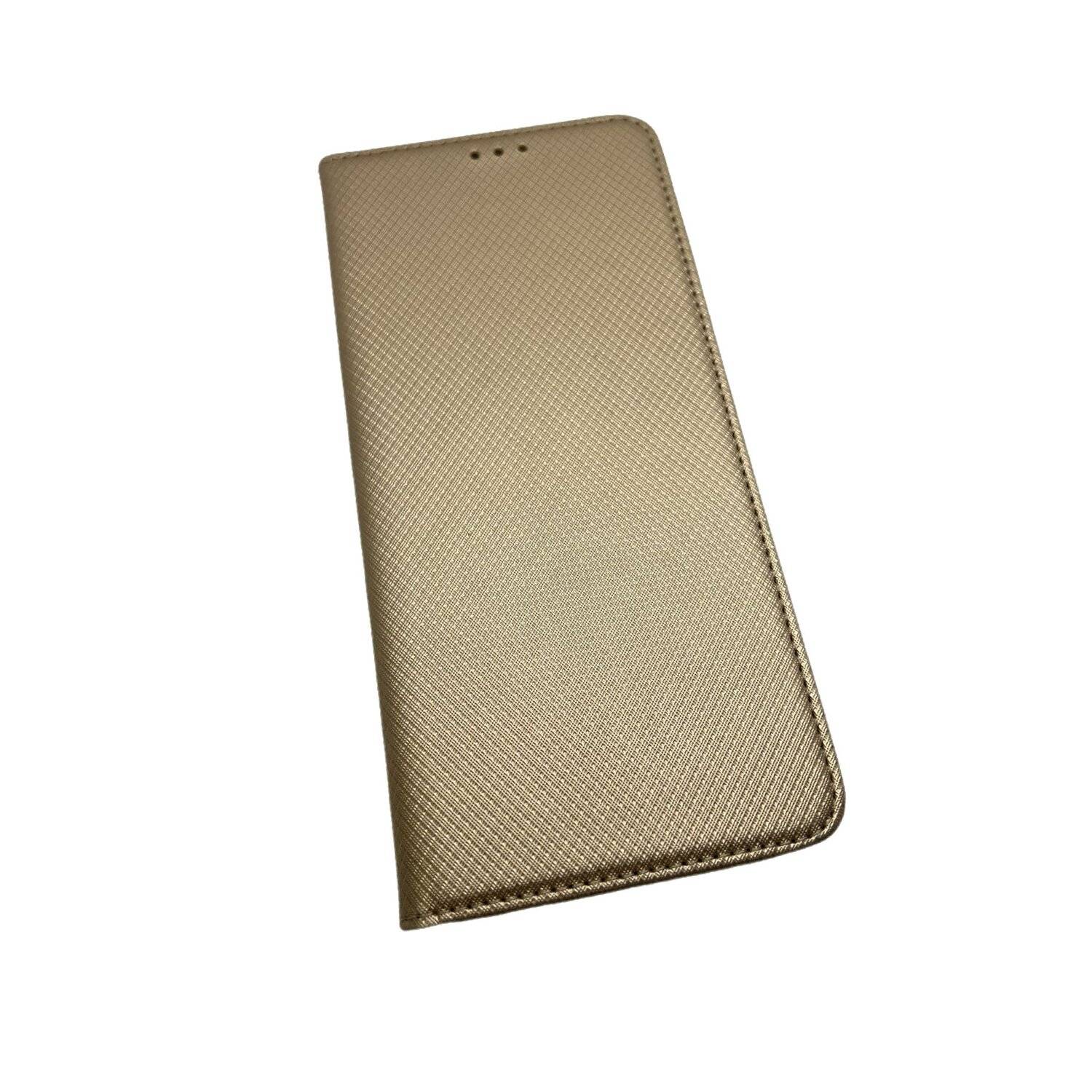 Elegante Buch-Tasche Hülle Smart Magnet für MOTOROLA MOTO G60S Leder Optik Wallet Book-Style Cover Schale in Gold