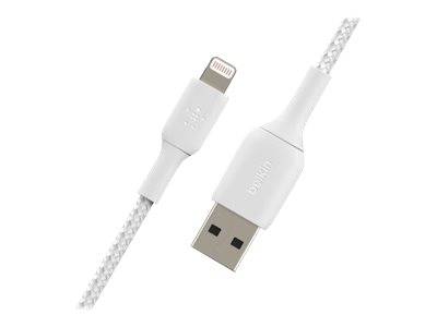 Belkin BOOST CHARGE - Lightning-Kabel - Lightning männlich bis USB männlich - 3 m - weiß - für Apple iPad/iPhone/iPod (Lightning)