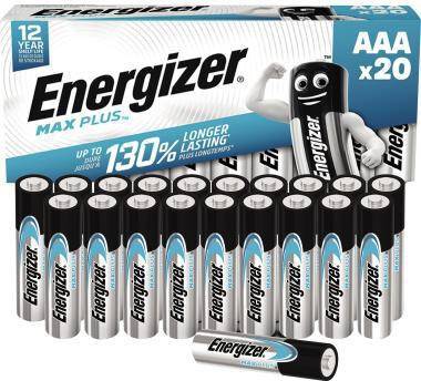 Energizer Max Plus AAA-Batterien, 20er-Pack, mit „130% längere Lebensdauer