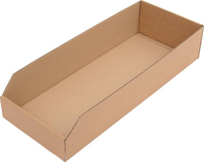 Regalkasten L500xB200xH100mm braun 1-wellige Pappe