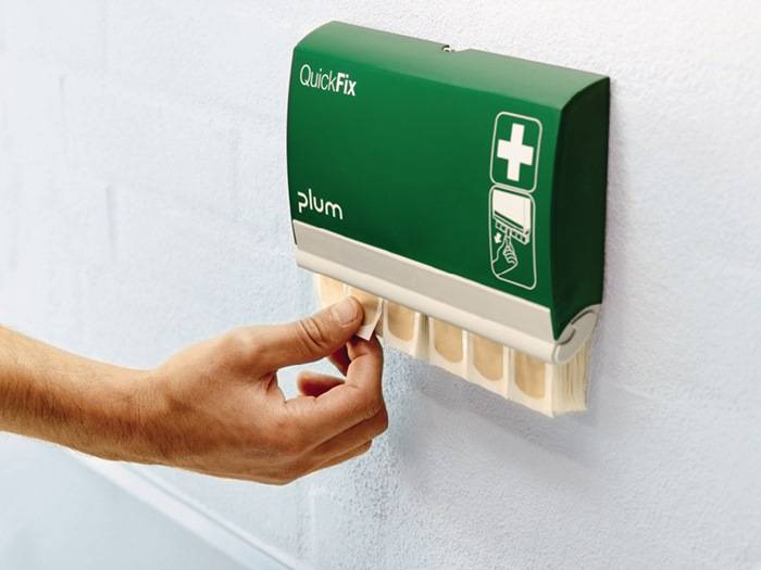 Pflasterspender QuickFix Elastic B230xH135xT32ca.mm grün PLUM