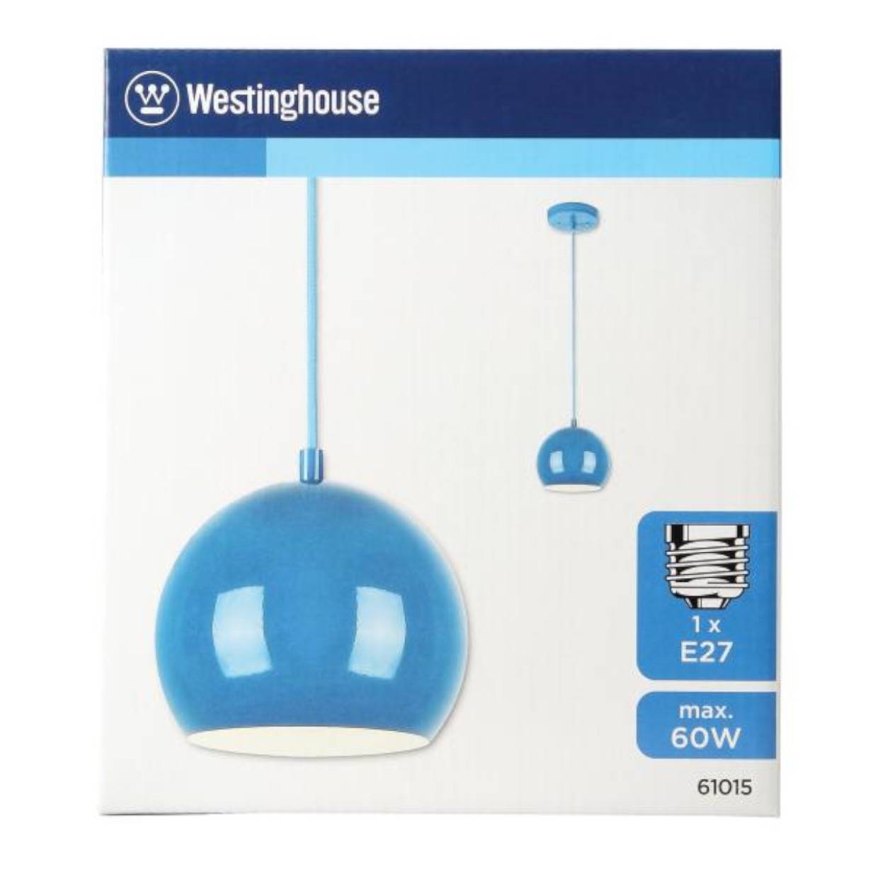 Pendelleuchte Hochglanz Blau mit 1 Lampe