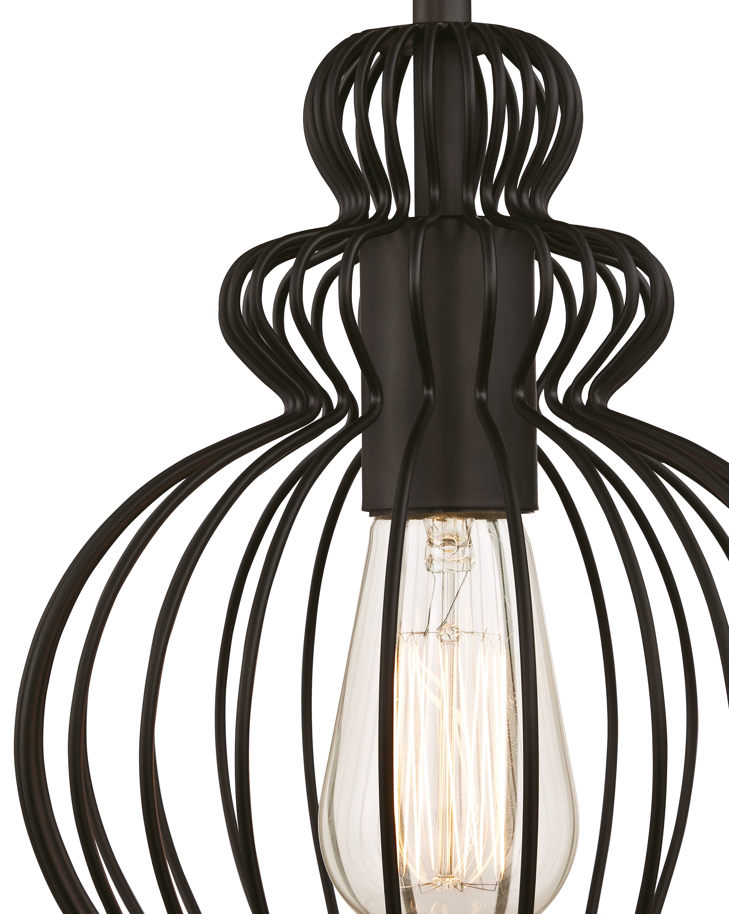 Pendelleuchte Käfig Mattschwarz mit 1 Lampe